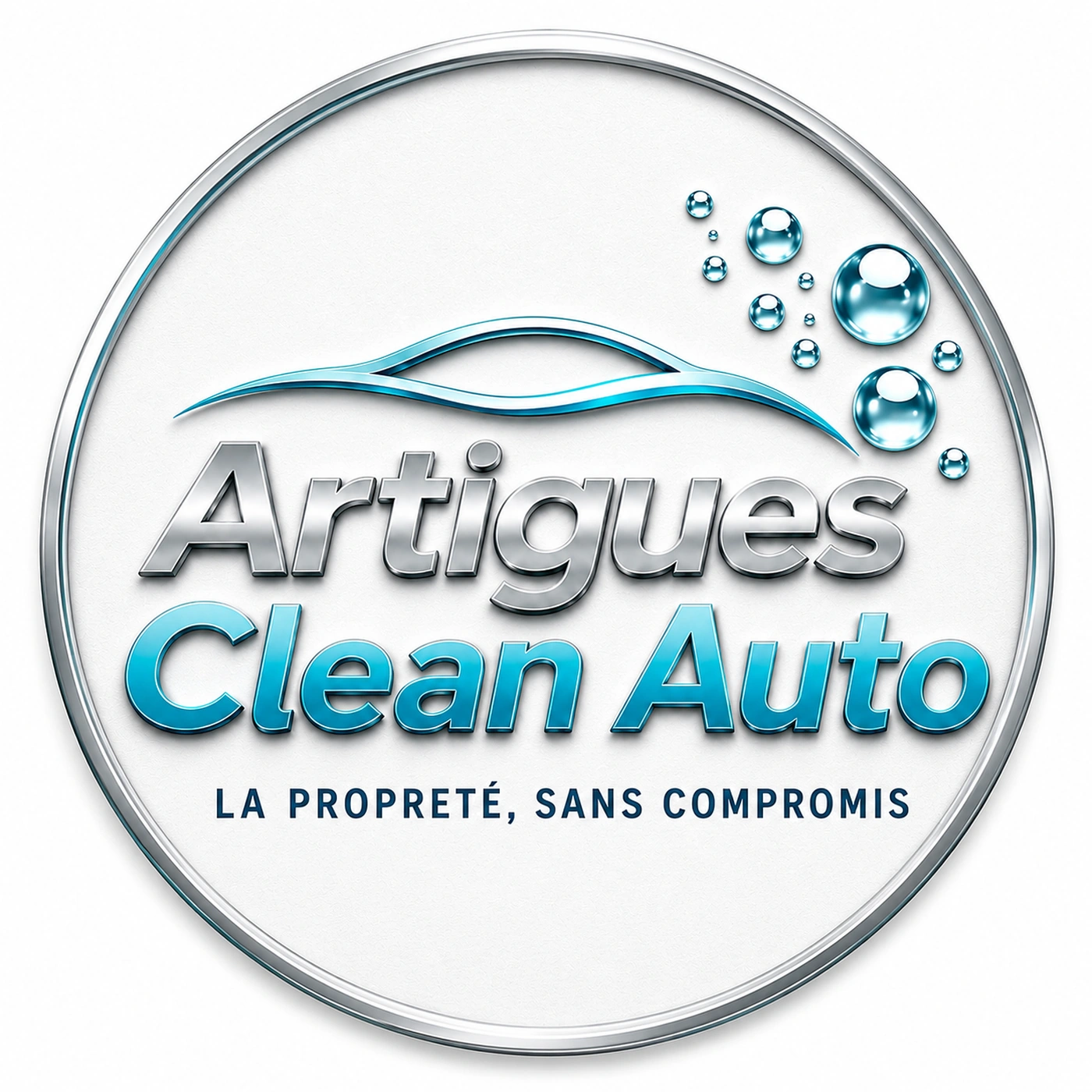 Logo officiel circulaire Artigues Clean Auto